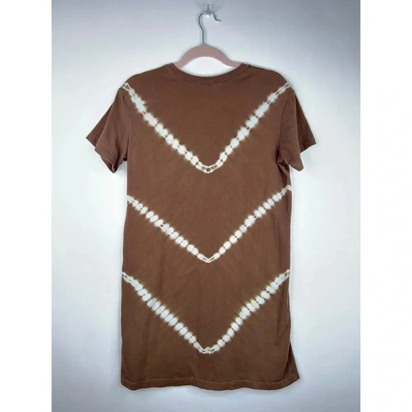 Rails T Shirt Dress Brown Chevron Stripe Tie Dye Short Sleeve Cotton Small - Picture 5 of 9